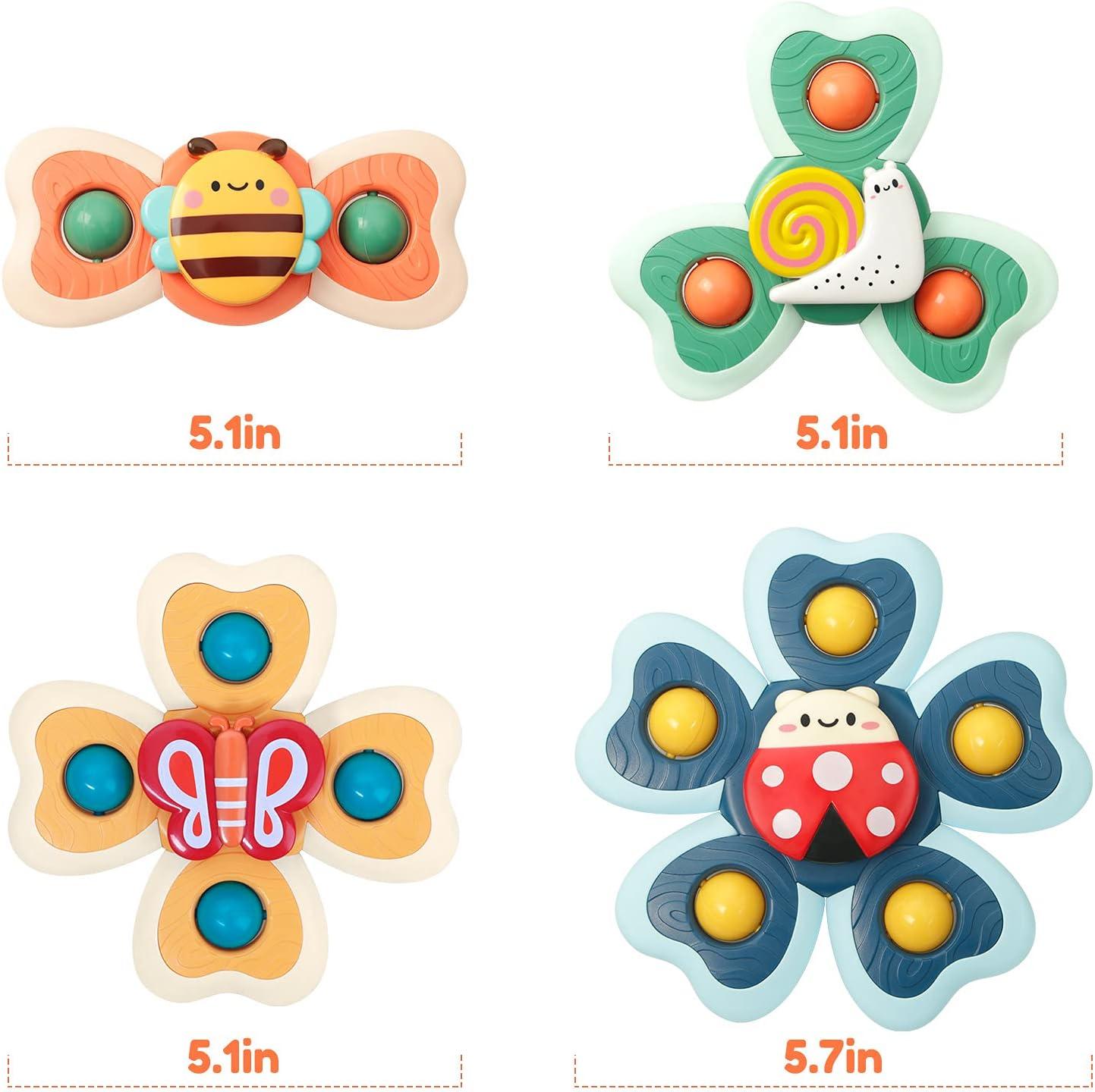 image:imageVanmor Jouets Spinner pour toutpetits et bbs Jouets de chaise haute empilables cadeaux dapprentissage sensorielMulticolore