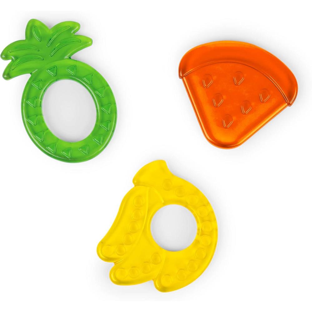 image:imageBright Starts Juicy Chews 3 paquets de jouets de dentition texturs pastque ananas banane sans BPA unisexe 3 mois et plusFruits