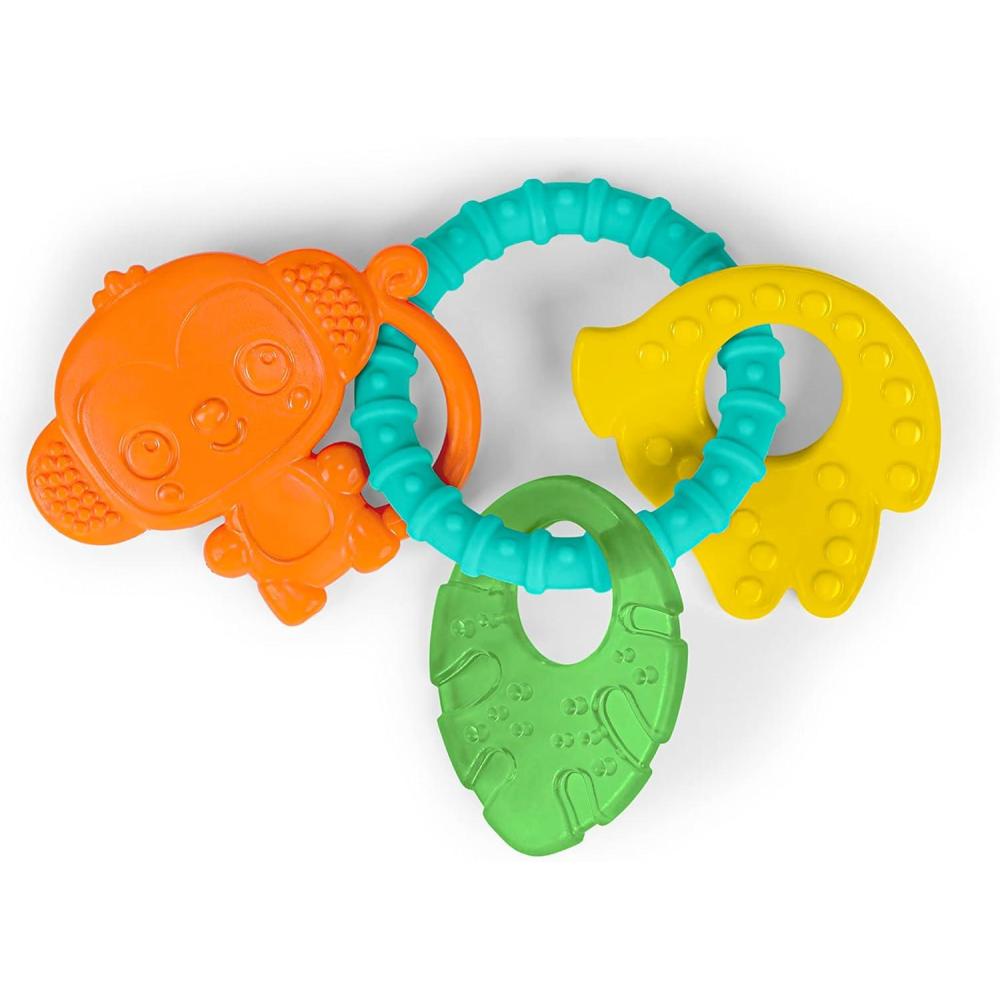 image:imageBright Starts Juicy Chews 3 paquets de jouets de dentition texturs pastque ananas banane sans BPA unisexe 3 mois et plusSinge