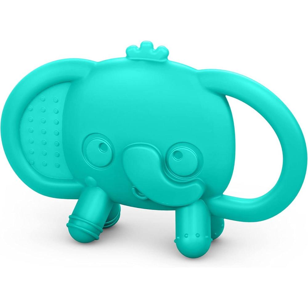 image:imageBright Starts Juicy Chews 3 paquets de jouets de dentition texturs pastque ananas banane sans BPA unisexe 3 mois et pluslphant