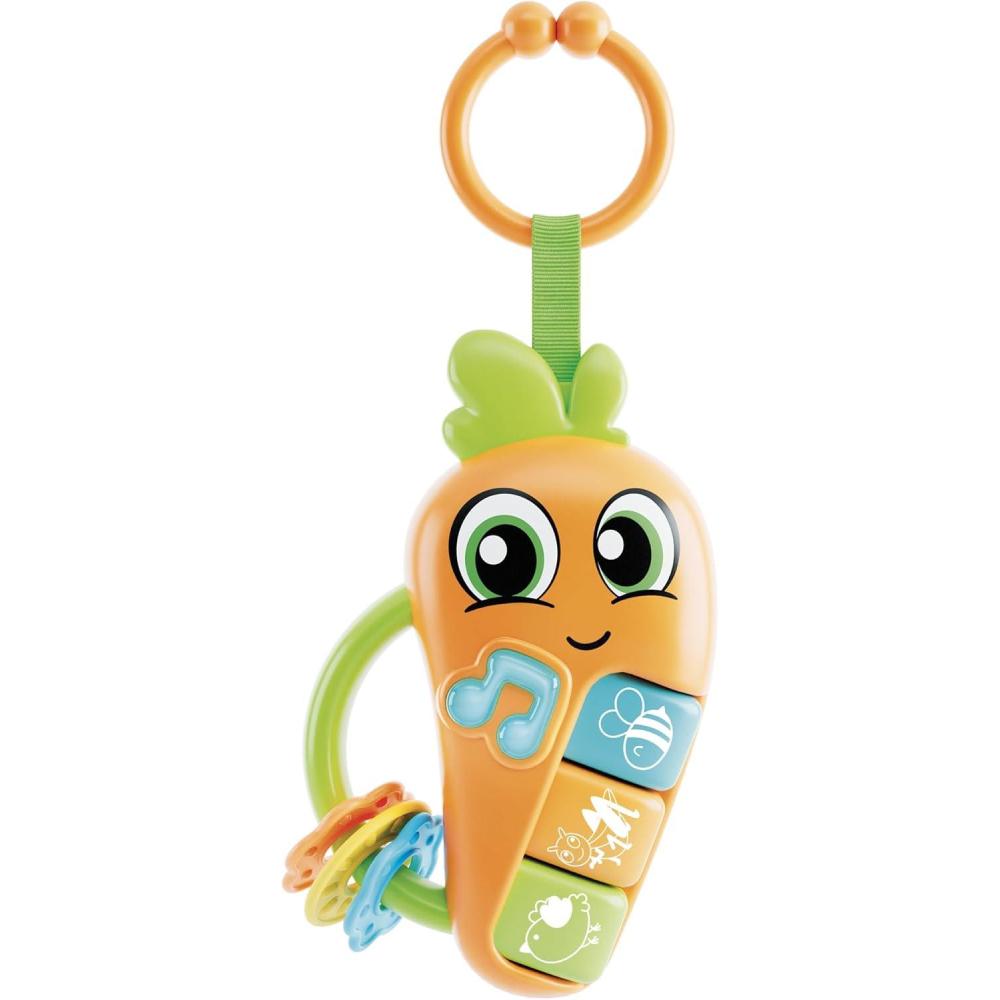 image:imageLisciani CAROTINA Baby Hochet Bb Carotte Jouet Musical pour Enfants ds 3 Mois Son et Lumire Anneaux de Dentition Scuriss veil Sensoriel Hochet lectronique Jeu ducatif Bb