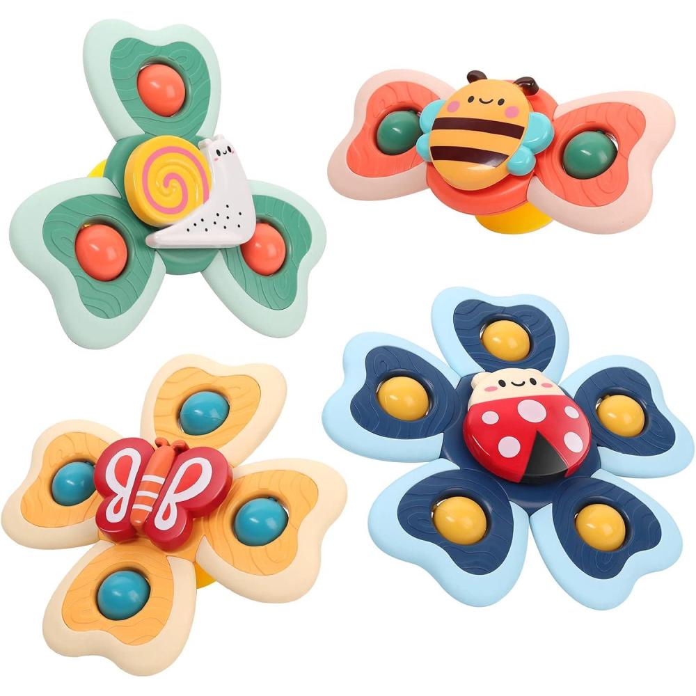 image:imageVanmor Jouets Spinner pour toutpetits et bbs Jouets de chaise haute empilables cadeaux dapprentissage sensorielMulticolore