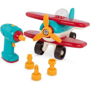 Battat – Grue à emporter – Ensemble de grues à emporter – Jouet de Construction – Camions Jouets pour Tout-Petits et Enfants – Jouet STIM – 3 Ans et +(Avion – 25 pièces)