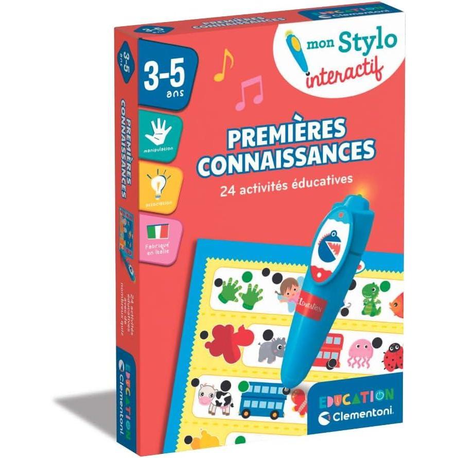 image:imageClementoni Mon Stylo Interactif Premires Connaissances pour Enfants 35 Ans 24 Activits ducatives Apprentissage Formes Couleurs Logique Stylo Lumineux Jouet ducatif Prscolaire