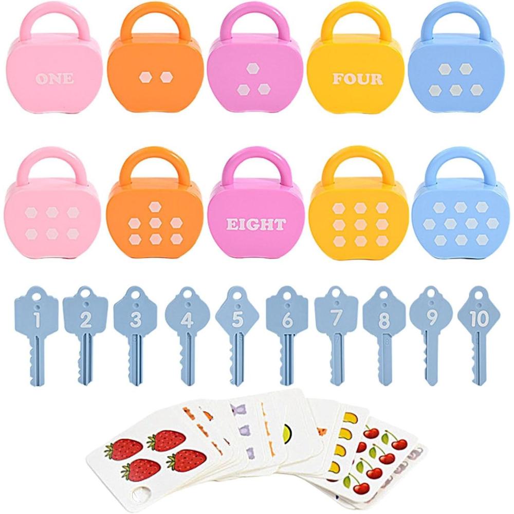 image:imageJeu de serrure et de cl apprenant les serrures avec cls Jouet dapprentissage des nombresJeu dapprentissage des serrures et des cls prscolaires pour lapprentissage et lducation de la mater