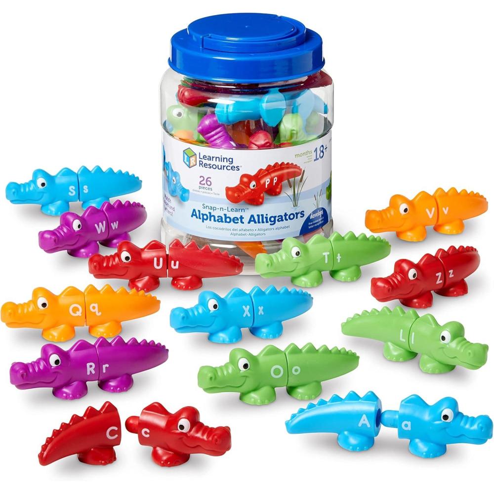 image:imageLearning Resources SNAPNLearn Alligators Alphabet Jouet ducatif Apprentissage Lettres Jeu Prscolaire Motricit Fine 26 Pices ges 154 Ans
