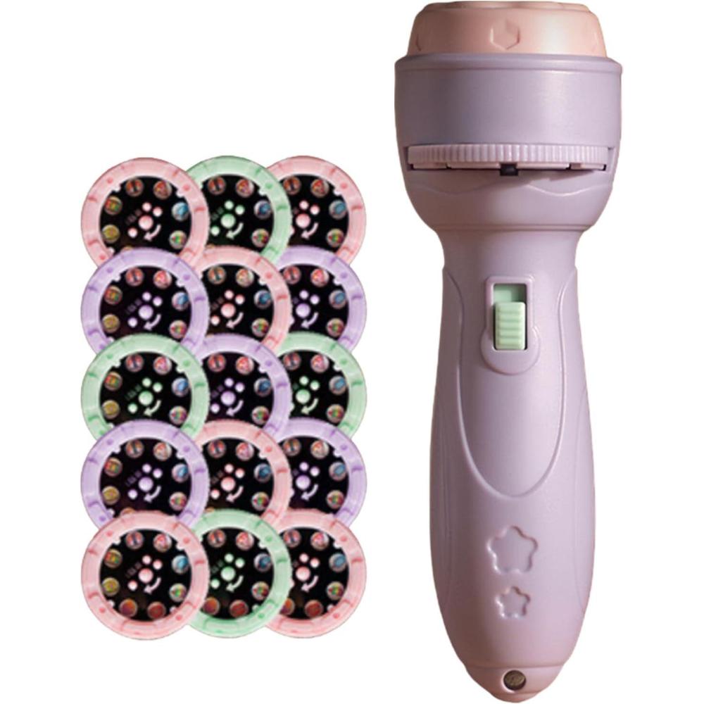 image:imageProjecteur De Lampe De Poche pour Kids Jouets De Projecteur De 120 Modles Jouets De Motricit Fine Apprentissage Prscolaire Lampe Torche Dessin AnimJouet Projecteurs pour Kids Plus 18 MoisMauve