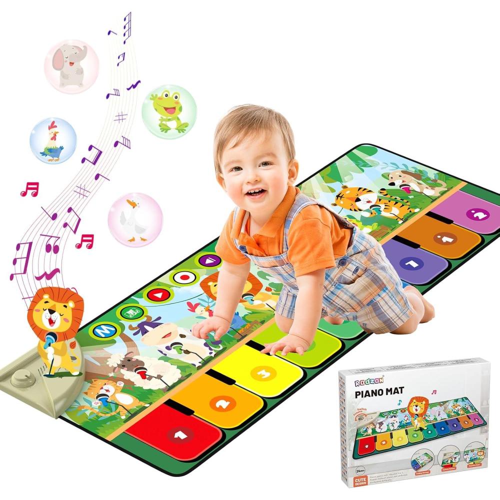 image:imageRodzon Piano Bebe avec 10 AnimauxJouets pour Bbs 1 2 3ansTapis de Danse EnfantsCadeau danniversaire de Nol pour Garons Filles 24m 63301Vert
