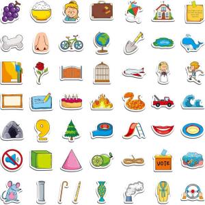 50 Magnets d&rsquo;objet Magic E, Magnets de réfrigérateur magnétiques épais Adorable Jouets éducatifs d&rsquo;apprentissage Phonics pour Les préscolaires, Les Enfants d&rsquo;âge préscolaire, Les Enfants(Aimants Magic E Object)
