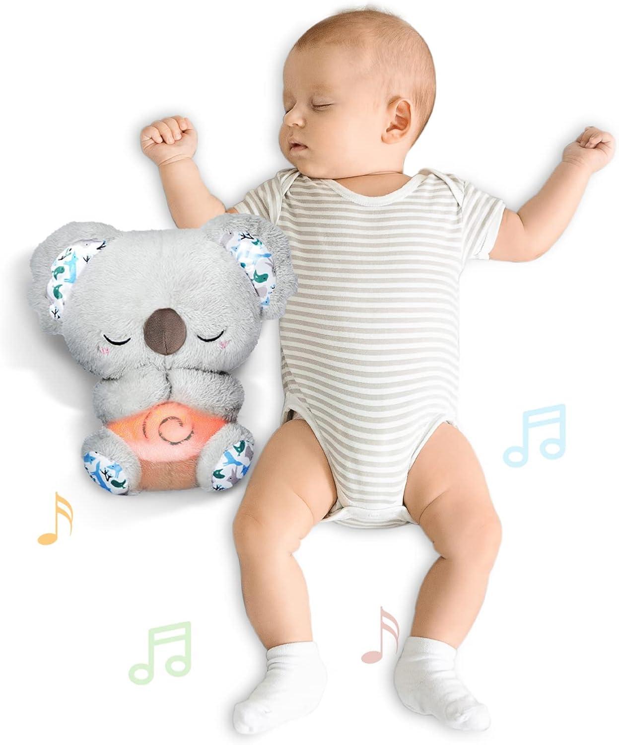 image:imageAuby Soothe n Cuddle Koala Plush Toy with 10 Lullabies Lights amp Rhythmic Breathing Motion Gift for Newborns CannebergeA