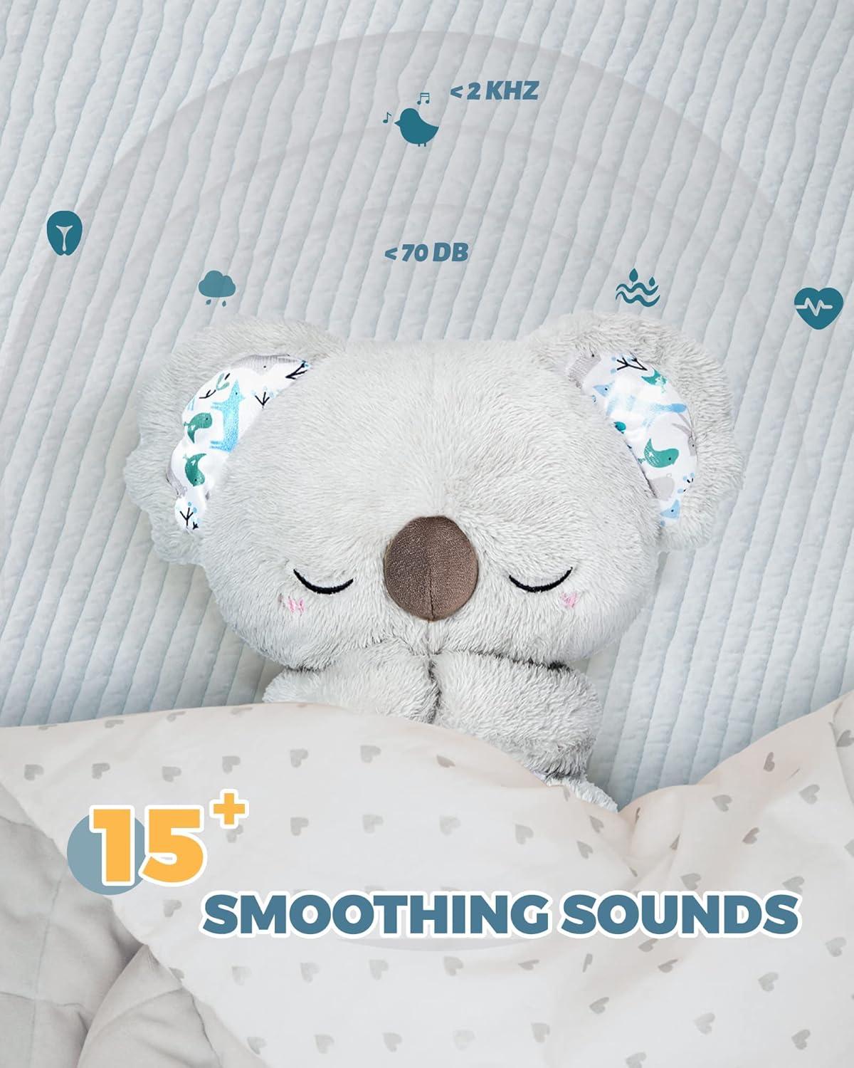 image:imageAuby Soothe n Cuddle Koala Plush Toy with 10 Lullabies Lights amp Rhythmic Breathing Motion Gift for Newborns CannebergeA