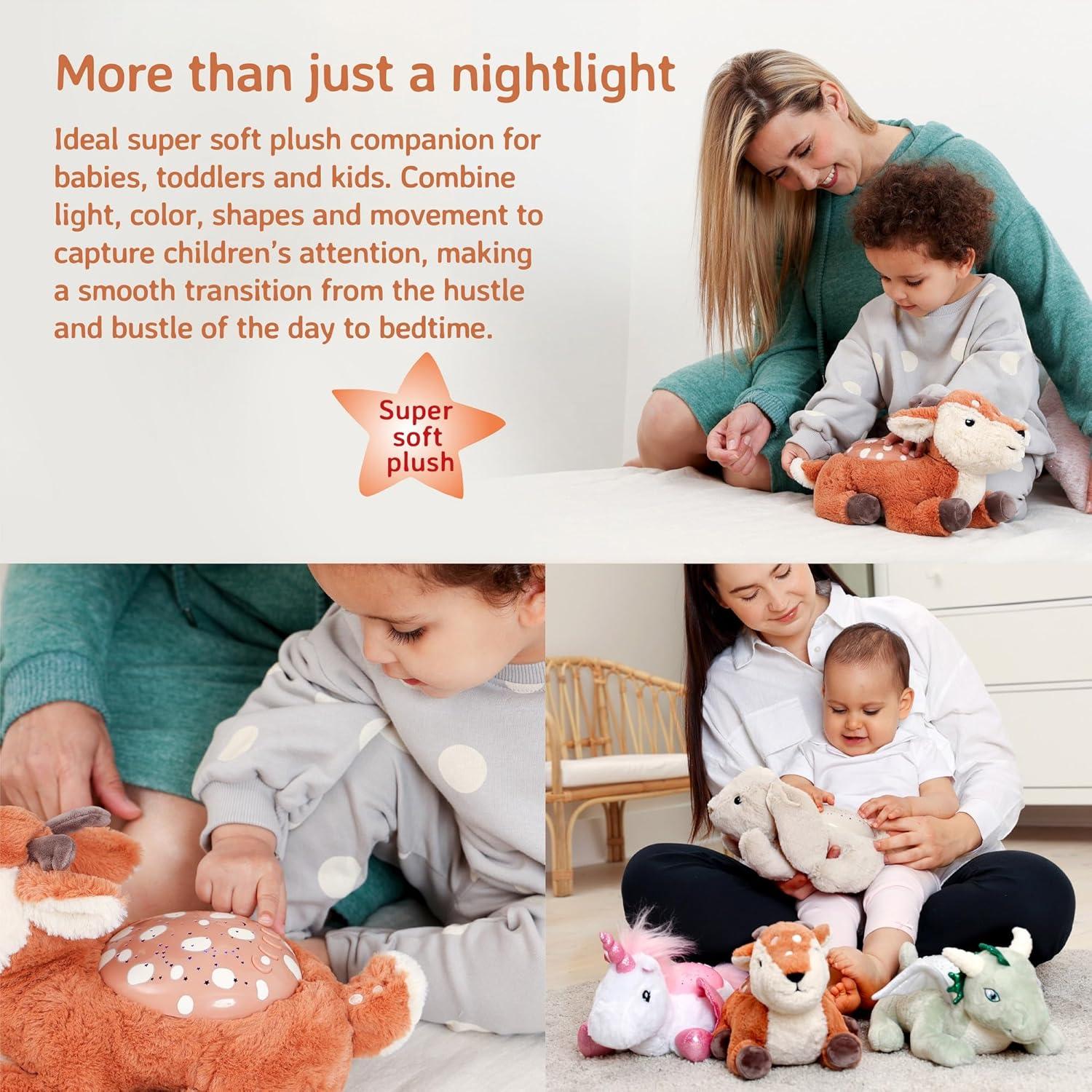 image:imageCloud b Peluche veilleuse nomade Dream Buddies Benny le Lapin Projecteur dtoiles 3 Couleurs Ds la naissance Minuteur noirTwilight Buddies Fawn