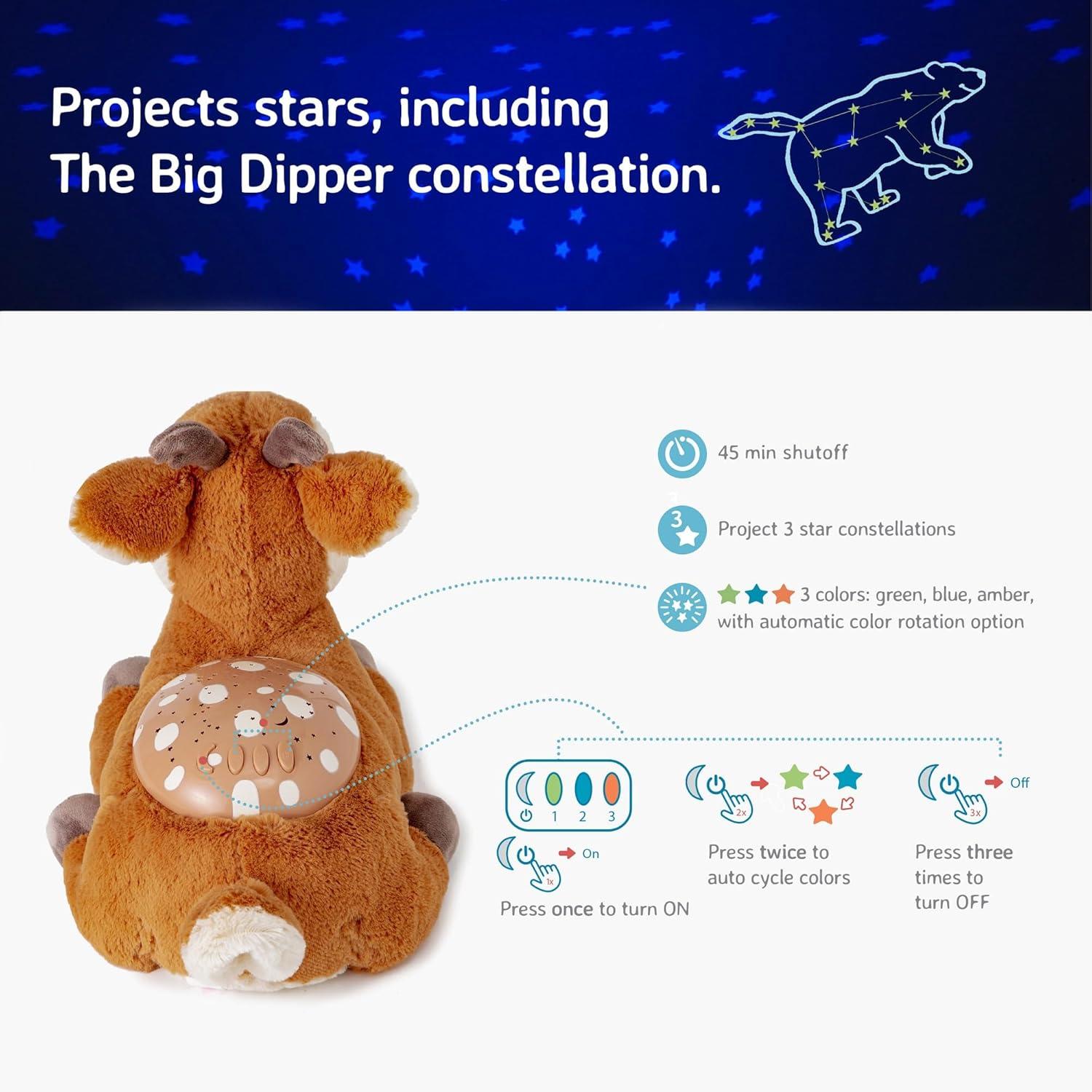 image:imageCloud b Peluche veilleuse nomade Dream Buddies Benny le Lapin Projecteur dtoiles 3 Couleurs Ds la naissance Minuteur noirTwilight Buddies Fawn