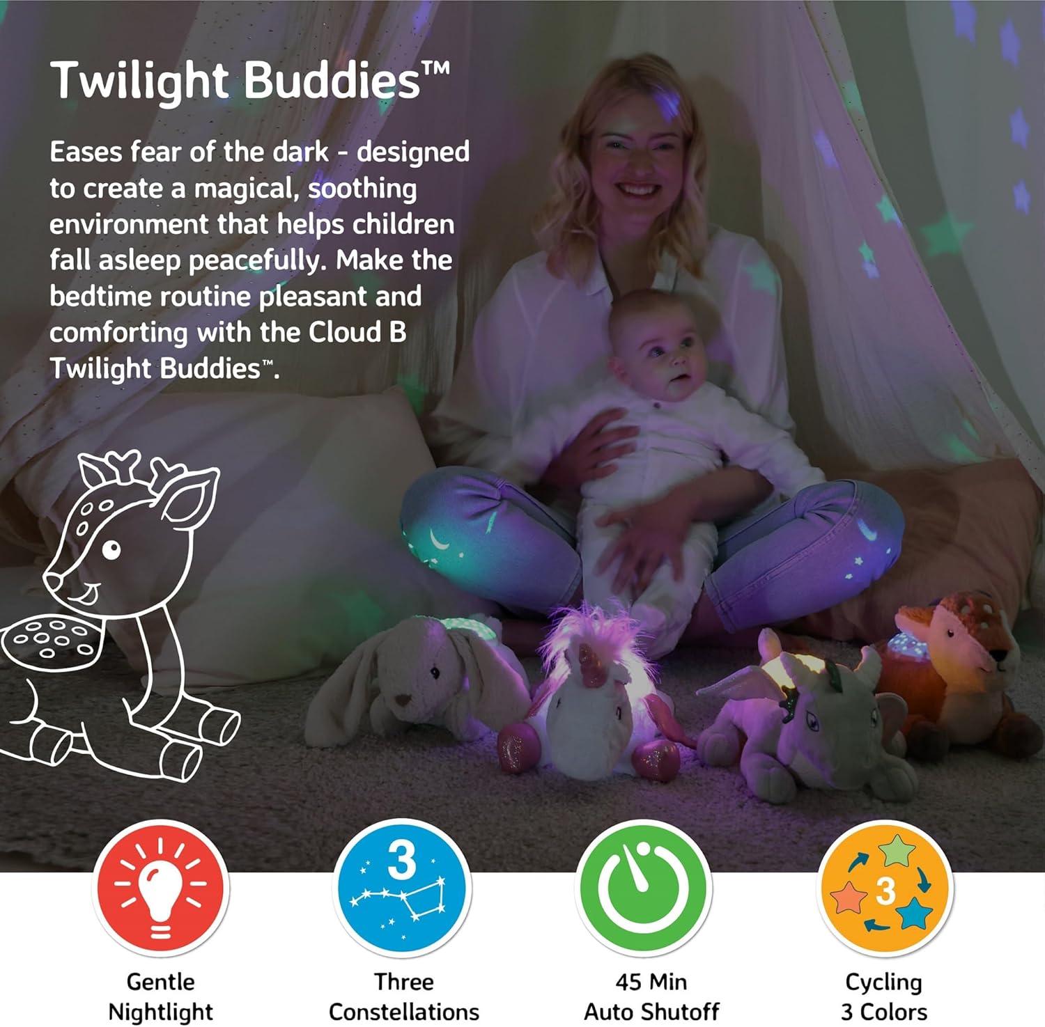 image:imageCloud b Peluche veilleuse nomade Dream Buddies Benny le Lapin Projecteur dtoiles 3 Couleurs Ds la naissance Minuteur noirTwilight Buddies Fawn