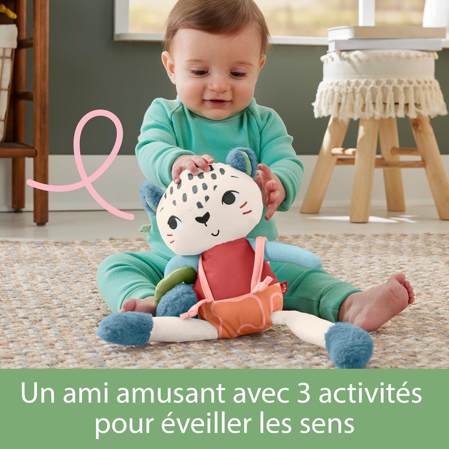 image:imageFisherPrice Jouet veil Tembo Peluche Mon Doudou Elphant Pour Poussette 90 Plastiques Recycls PostConsommation Emballage Certifi Fsc Jouet Bb A Partir De 3 Mois HKD63Lopard