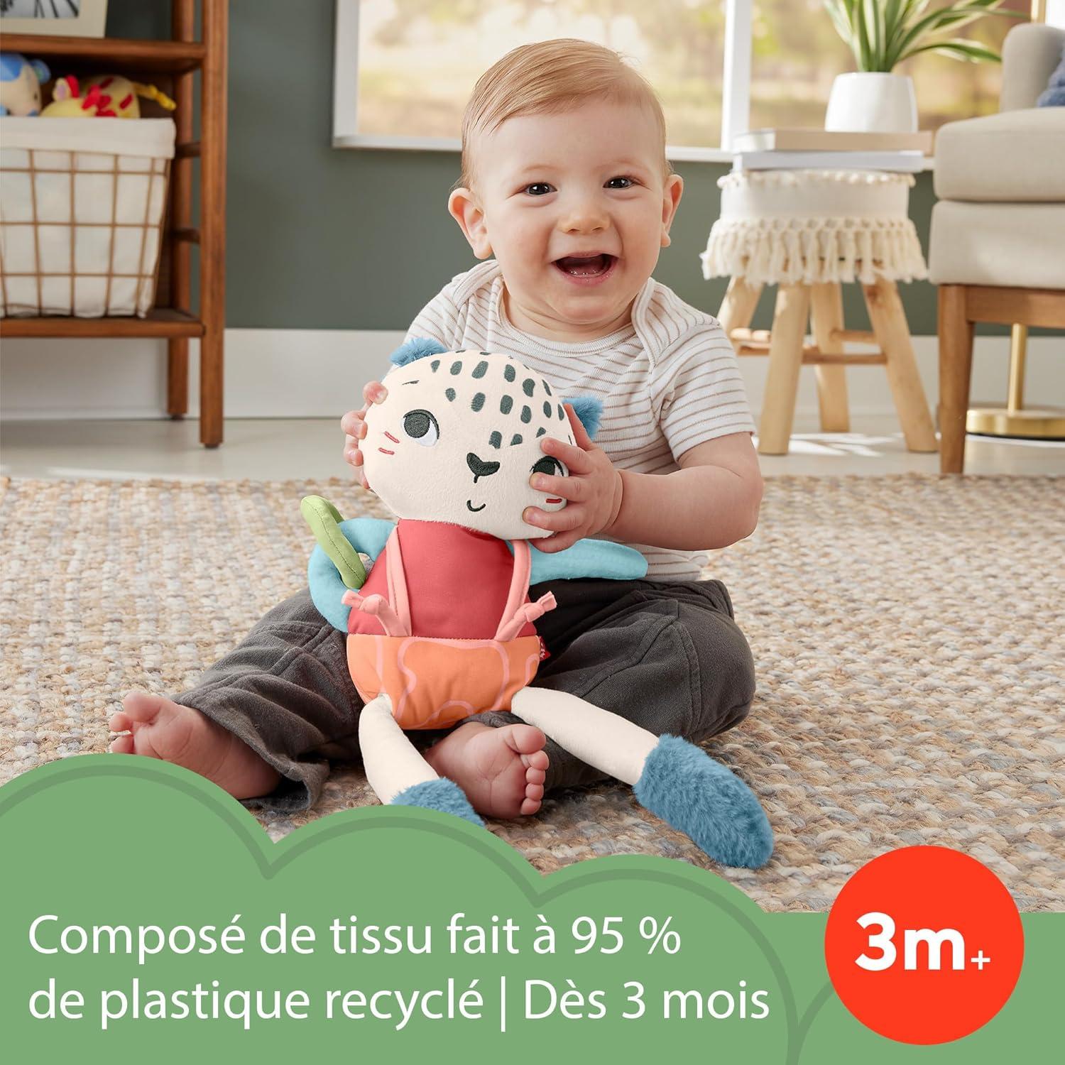 image:imageFisherPrice Jouet veil Tembo Peluche Mon Doudou Elphant Pour Poussette 90 Plastiques Recycls PostConsommation Emballage Certifi Fsc Jouet Bb A Partir De 3 Mois HKD63Lopard