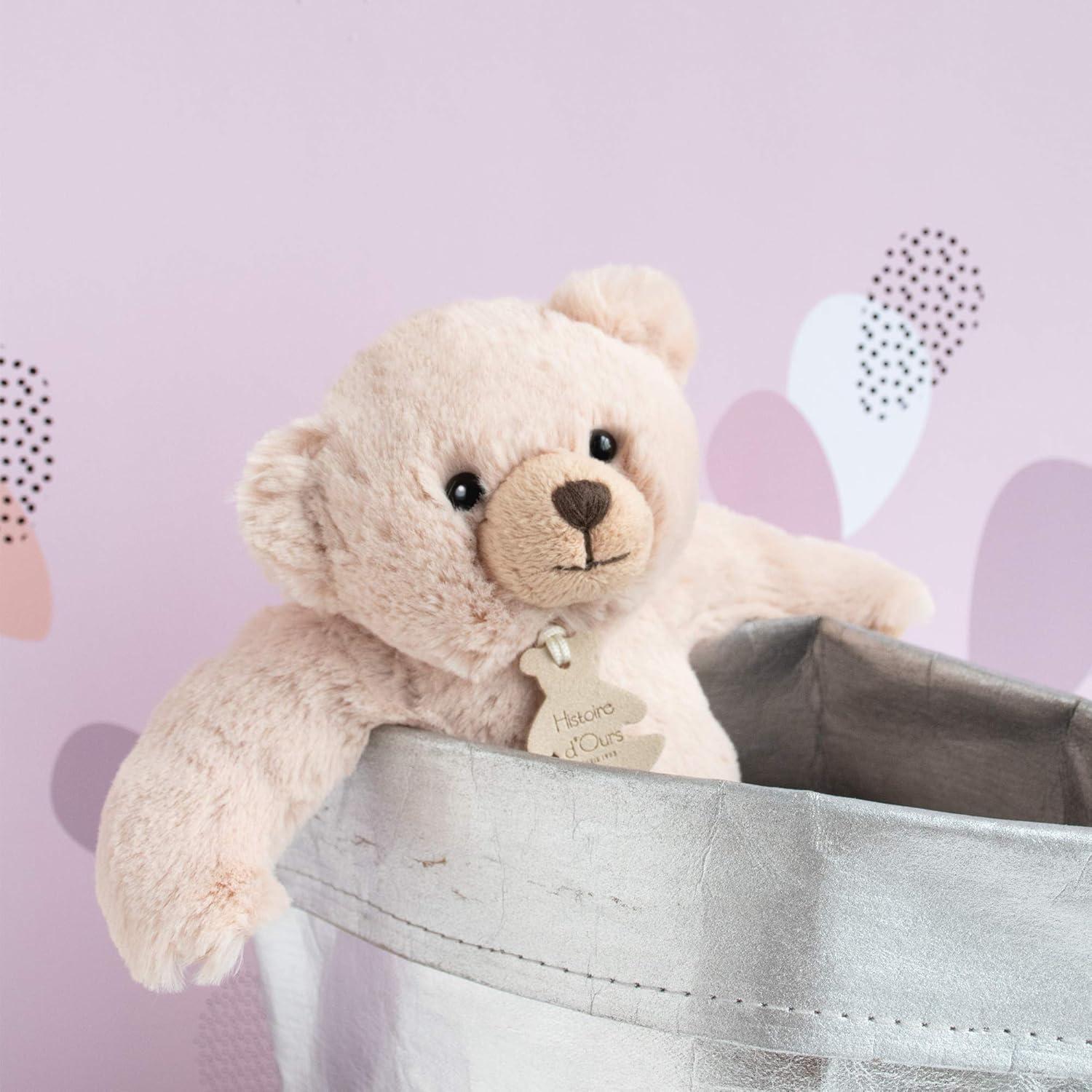 image:imageHISTOIRE DOURS Peluche Ours Doux Beige 25 cm Collection Calinours Doudou Mignon et Confortable Avec Bote Cadeau lgante Ide Cadeau Naissance et Anniversaire HO1155Beige