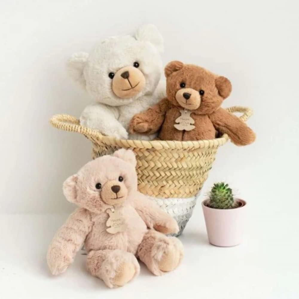image:imageHISTOIRE DOURS Peluche Ours Doux Beige 25 cm Collection Calinours Doudou Mignon et Confortable Avec Bote Cadeau lgante Ide Cadeau Naissance et Anniversaire HO1155Beige