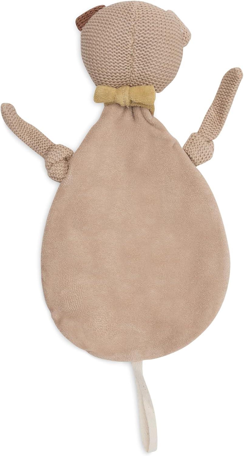 image:imageJollein Doudou Bb Chien Mick BeigeBlanc Peluche amp AttacheSucette Ultra Doux Doudou Bb Cadeau de Naissance 28x13 cm