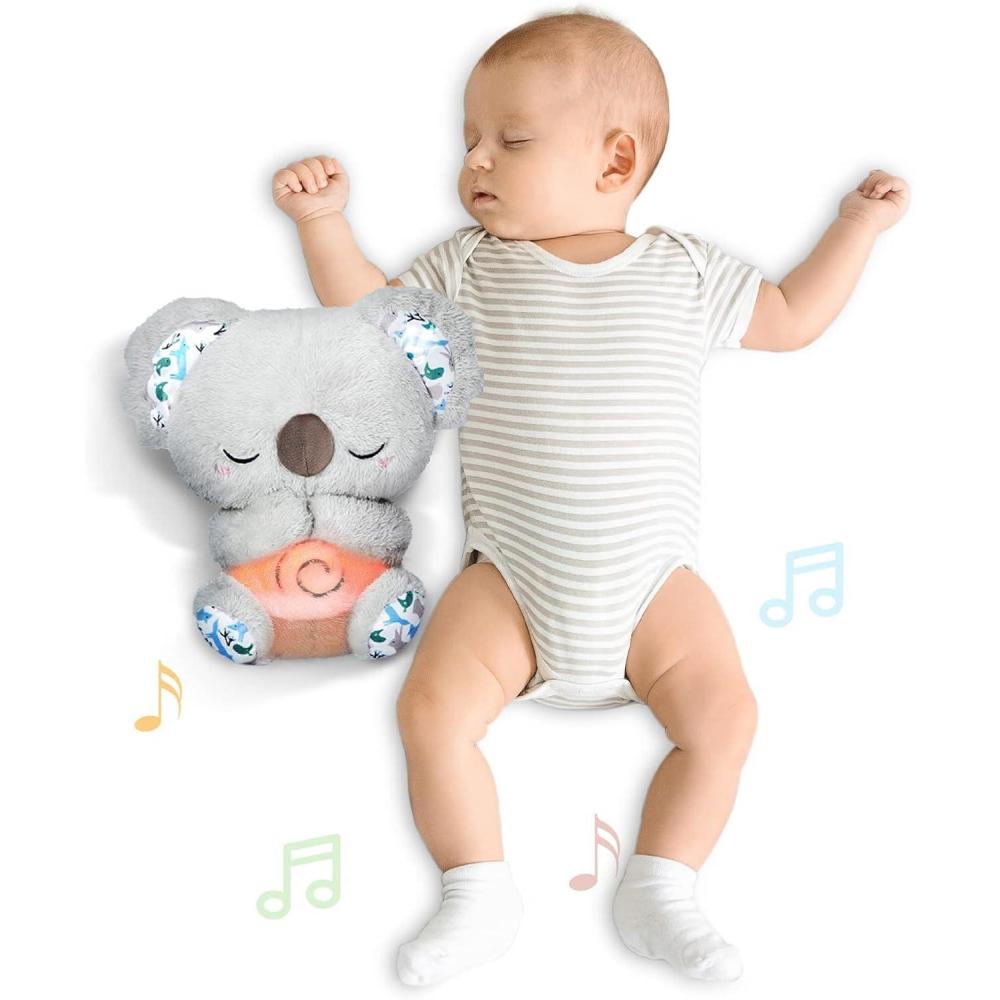 image:imageAuby Soothe n Cuddle Koala Plush Toy with 10 Lullabies Lights amp Rhythmic Breathing Motion Gift for Newborns CannebergeB