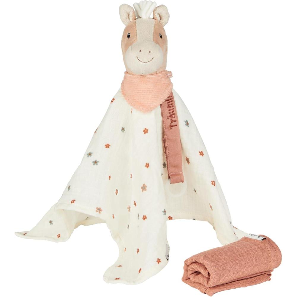 image:imageSterntaler Trumli Doudou cheval Sunny Doudou pour bb avec attache ttine Doudou avec hochet pour cliner et attraper En mousseline cru